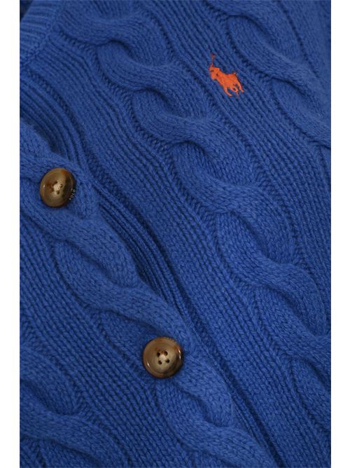 Cardigan a trecce in lana e cashmere Brown POLO RALPH LAUREN | 211972104012